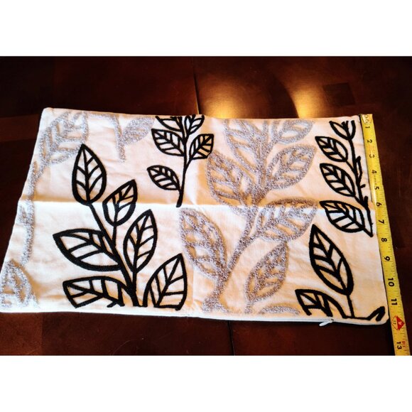 Boho Decorative Throw Pillow Cover Accent Case Leaf Cottage Modern Decor 12x20 - Picture 6 of 11